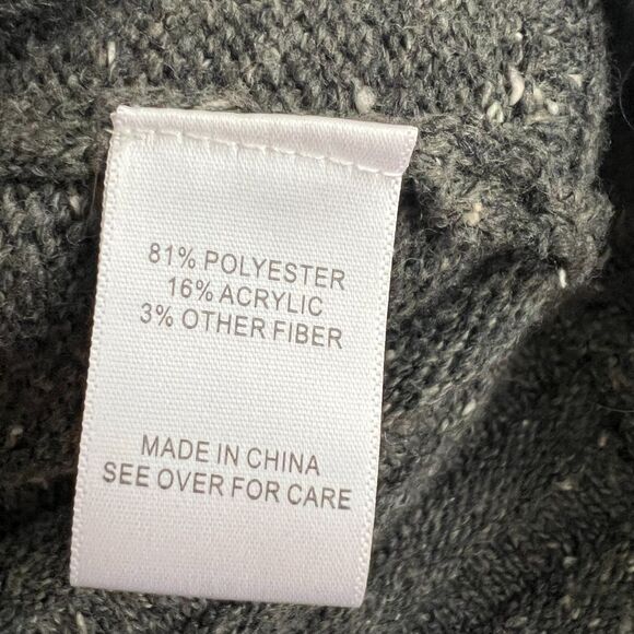 Fortune + Ivy Sawyer Open Gray Shawl Collared Cardigan Stitch Fix Long Line - Picture 6 of 12